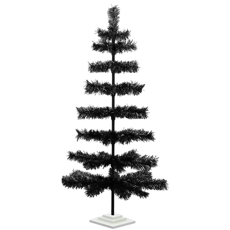 Black Tinsel Christmas Tree