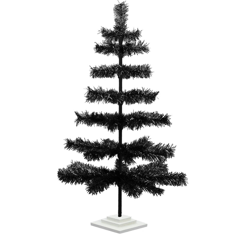 Black Tinsel Christmas Tree