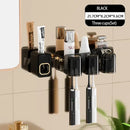 Black translucent inverted toothbrush holder and bathroom storage rack