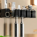 Black translucent inverted toothbrush holder and bathroom storage rack