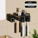 Black translucent inverted toothbrush holder and bathroom storage rack