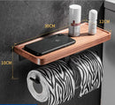 DecorBites™ Black Walnut Bathroom Set: Towel Rack, Bar, Shelf, Toilet Paper Holder, Brush Stand