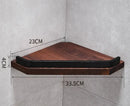 DecorBites™ Black Walnut Bathroom Set: Towel Rack, Bar, Shelf, Toilet Paper Holder, Brush Stand