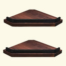 DecorBites™ Black Walnut Bathroom Set: Towel Rack, Bar, Shelf, Toilet Paper Holder, Brush Stand