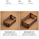 Black walnut wood desktop organizer set – office storage box