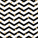Black Waves and Gold Dots Wallpaper