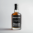 Black Whiskey Groomsmen Liquor Label