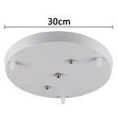 Black & white 3 head pendant light base canopy plate dining room