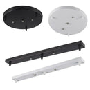 Black & white 3 head pendant light base canopy plate dining room