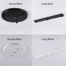 Black & white 3 head pendant light base canopy plate dining room