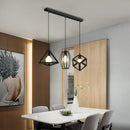 Black & white 3 head pendant light base canopy plate dining room