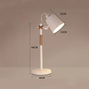 Black & white adjustable wood desk lamp for bedroom study