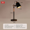 Black & white adjustable wood desk lamp for bedroom study