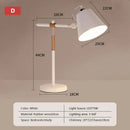 Black & white adjustable wood desk lamp for bedroom study