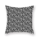 Black white & gold geometric star stripe print pillowcase bedroom decor