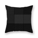 Black white & gold geometric star stripe print pillowcase bedroom decor