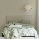 Black & white striped cotton duvet cover set bedroom bedding