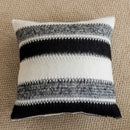Black & white striped knitted crochet cushion cover living room