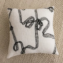 Black & white striped knitted crochet cushion cover living room