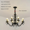 DecorBites™ Black Wrought Iron Crystal Chandelier for Living & Dining Room - Elegance meets Style