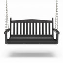 SimplyPoly 4 Foot Amish Made Mission Recycled Plastic Porch Swing, Birchwood Wood Grain