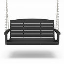 SimplyPoly 4 Foot Amish Made Classic Recycled Plastic Porch Swing, Bright White