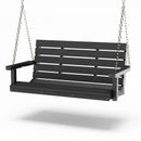 SimplyPoly 5 Foot Amish Made Signature Recycled Plastic Porch Swing, Bright White