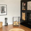 Modern Metal Firewood And Kindling Storage