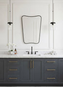 Italian Black Brass Mirror - Butterfly Brass Mirror