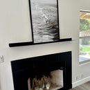 Floating Mantel Shelf - Black Metal