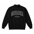 Nebraska Huskers Sewn Appliqué Black Licensed Women's Mock Neck Sweatshirt | Multiple Sizes | H.Flynn Designs