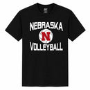 Unisex Nebraska Volleyball Black T-Shirt | Multiple Sizes | Blue 84