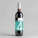 Block Big Number Table Number Wine Label