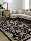 Blomkest Black&Yellow Traditional Wool Carpet