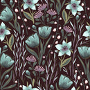 Blooming Flowers on a Dark Background Wallpaper