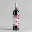 Blooming Girl Baby Shower Wine Label