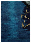 Ombre Blue 5x7 Modern Abstract Wool Hand Woven Southwestern Lori Rug
