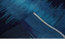 Ombre Blue 5x7 Modern Abstract Wool Hand Woven Southwestern Lori Rug