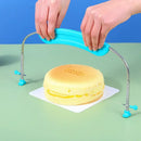Blue adjustable stainless steel cake slicer kitchen baking tool