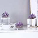 Blue agate stone crystal sculpture living room mirrored ornament