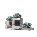 Blue agate stone crystal sculpture living room mirrored ornament