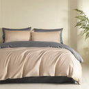 Blue and beige egyptian cotton bedding set for bedroom