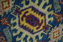 Blue and Beige Traditional Turkish Design Wool Hand Knotted Multi Sizes Area Rug