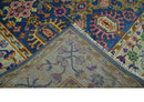 Blue and Beige Traditional Turkish Design Wool Hand Knotted Multi Sizes Area Rug