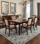 Blue and Brown Traditional Oriental Oushak Hand Tufted Custom Made wool Area Rug