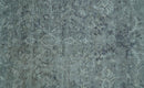 Blue And charcoal Transitional Design Hand Knotted 8.8x11.6 Wool Area Rug