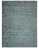 Blue And charcoal Transitional Design Hand Knotted 8.8x11.6 Wool Area Rug