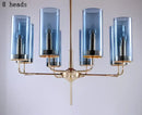 Blue and gold decorbites glass chandelier – kitchen island light