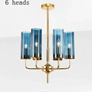 Blue and gold decorbites glass chandelier – kitchen island light
