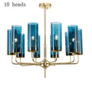 Blue and gold decorbites glass chandelier – kitchen island light